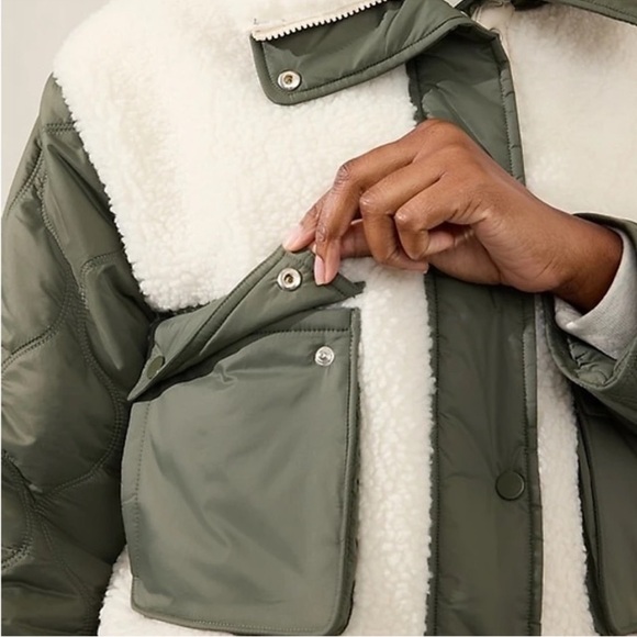 Athleta Fleece Hybrid Jacket Medium NWT - Picture 7 of 9